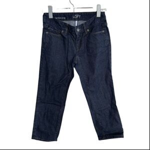 Ann Taylor Loft Denim Jeans ~ Modern Crop Dark Denim in size 24/00